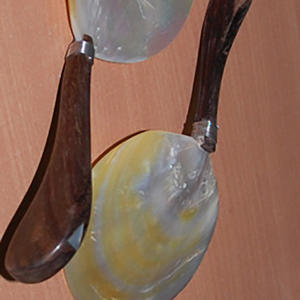 Artisanat d'art coquillage cuillère et fourchette bijoux pour mariages avec motif coquillage cuillère et vadrouille coquille artisanat - Product Image 1