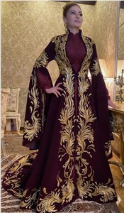 Vestido de Novia de Satén Hecho a Medida en Turquía, Elegante Vestido de Fiesta Rojo de Manga Larga, Vestido de Boda de Lujo para Ocasiones Especiales - Product Image 3