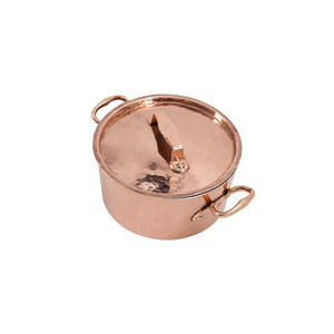 Direct Sell Hammered Copper Casserole Dis With Lid Housewarming Gift Copper Food Warmer - Product Image 1