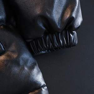 Blousons d'hiver matelassés pour hommes avec logo personnalisé, service OEM ODM, décontractés, XS, fermeture éclair avant, techniques de teinture unie - Product Image 4