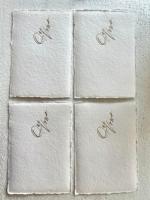 Couvre-livres de vœux personnalisés avec bordure festonnée imprimée en feuille d'or avec ruban en soie recyclé pour les planificateurs de mariage Conifer 455