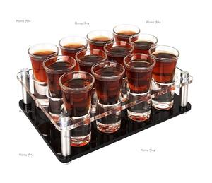 Portavasos de acrílico transparente de diseño antiguo, portavasos de cristal de tamaño mediano de forma cuadrada para uso en utensilios de cocina - Product Image 2