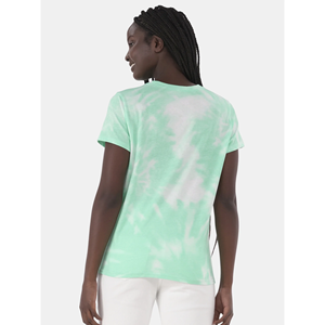 Conception de logo personnalisé OEM T-shirt surdimensionné à manches courtes et col en O bleu ciel pour femmes 100% coton décontracté grande taille graphiques personnalisés ODM - Product Image 6