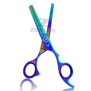 Ciseaux amincissants de coiffeur en acier inoxydable robustes multicolores avec la dernière conception Ciseaux de cheveux en stock - Product Image 2