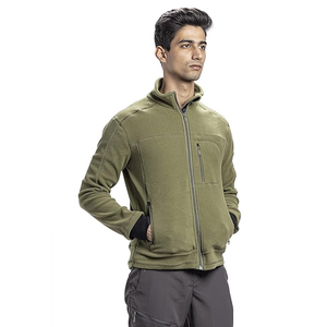 Vente en Gros de Vestes Polaires Personnalisées de Couleur Unie à Fermeture Éclair Sherpa Hiver Polaire Veste Street Fashion Vestes Polaires pour Hommes - Product Image 3