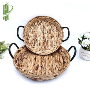 Hot Selling Products Decor <b>Egg</b> Tray Water Hyacinth <b>Basket</b> square Round Rectangle Brown - Product Image 2