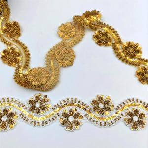 Sequins vải tuyn ren Sequins hạt thêu ren <span class=keywords><strong>TRIM</strong></span> Chất lượng cao bán buôn HẠT ĐÍNH cho buổi tối Ăn mặc - Product Image 2