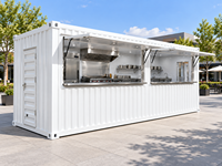 Conteneur de restaurant de 20 pieds, conteneur de conversion pour restaurant, point de vente alimentaire, conteneur de restaurant personnalisé avec équipement complet