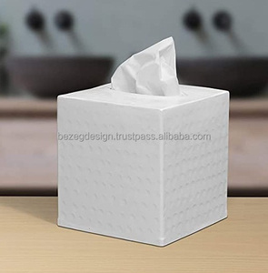Tissue Box Cover Hand Hammered Metal Square Tissue Box Holder