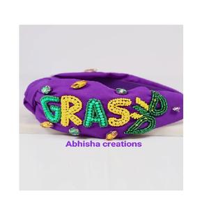 Diadema de Cuentas Hecha a Mano de Alta Calidad, Banda para el Cabello de Moda de Lujo con Cuentas Artísticas, Elegante Accesorio para el Cabello de Mujer para Fiestas - Product Image 2