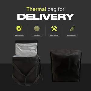 Sac de transport pour pizza chaud, imperméable, durable et conçu pour les coursiers - Product Image 2