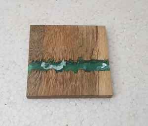 Sous-verres en bois et résine à motif vague océanique, faits à la main, écologiques, réutilisables, de haute qualité, tapis et coussinets, qualité d'exportation - Product Image 6