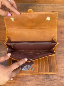 Nouvelle arrivée en cuir véritable pochette sac à main pochette portefeuille pochette élégante pour les femmes utiliser des patchs occidentaux portefeuilles Collection élégante - Product Image 6