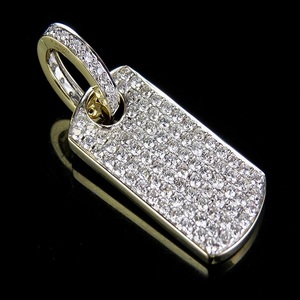 Pendentif Hip Hop Design en argent S925 à la mode avec diamant rond Moissanite plaqué rhodium glacé meilleur cadeau de Saint-Valentin pour elle - Product Image 1