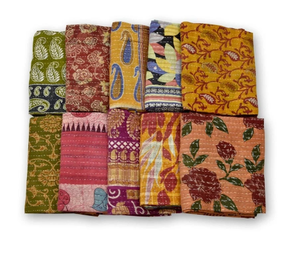 Edredón Reversible Hippie Kantha, colcha Vintage de algodón cosida a mano, manta Bohemia suave, juego de cama de tamaño Queen - Product Image 6