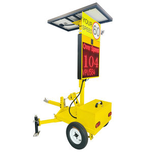 Panneau de signalisation de vitesse portable à radar solaire pour remorques, caméra de circulation verte et rouge - Product Image 6