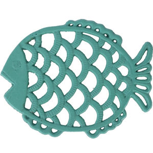 Salvamanteles de hierro fundido azul pálido moderno, diseño de desplazamiento, soporte antideslizante para ollas, resistente al calor, cocina, mesa de comedor, alfombrilla de superficie - Product Image 3