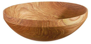 Tazón de madera artesanal de primera calidad para ensaladas, frutas, pan, centro de mesa, estilo rústico, para cocina, comedor, vajilla natural para servir. - Product Image 3