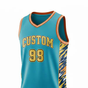 เสื้อบาสเก็ตบอลแบบส่วนตัวสำหรับผู้ชาย พร้อมกราฟิกและหมายเลขทีมแบบซับลิเมชั่น น้ำหนักเบา แห้งเร็ว เสื้อกีฬา - Product Image 4