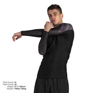 MMA personnalisé surf Rash Guard homme UPF 50 à manches longues vêtements de sport Sublimation imprimé T-shirt compressé - Product Image 3