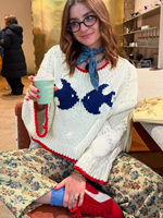 Sping automne et hiver femmes mode décontracté vacances mignon Simple poisson Pater couleur Coision Design à manches longues pull femmes