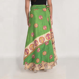 Two Layer Boho Multicolor Assorted Color Vintage Handmade <b>Women</b> Beach Bohemian Wrap Around <b>Skirt</b> - Product Image 4