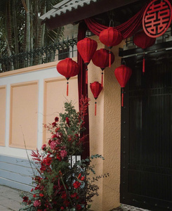 Linterna de Bambú Hecha a Mano en Vietnam, Decoración Colgante para Restaurantes, Fiestas y Bodas, Cubierta de Tela de Seda, Colorida, Venta al Por Mayor para Exportación - Product Image 5