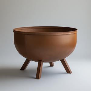 Modern Solid Metal Firepit Engineered for Long-Term Outdoor Use Powder Coated Finish Offering Strength Stability Consistent - Product Image 4