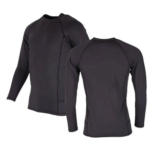 Camisas de compresión para gimnasio para hombre Jiu Jitsu brasileño Rash Guard poliéster transpirable ropa deportiva Kimono de punto OEM Time Lead Solid - Product Image 4