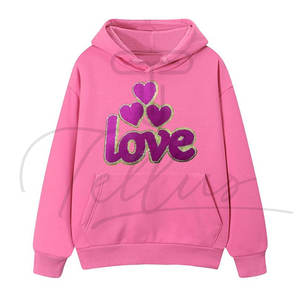 Sweat-shirts doublés imprimés et brodés écologiques de haute qualité pour femmes, design classique élégant, logo avant, Saint-Valentin - Product Image 5