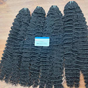 Precio de fábrica, extensiones de cabello humano vietnamita rizado birmano crudo, extensiones de cabello rizado birmano de doble dibujado - Product Image 1