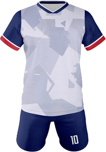 Ensemble maillot et short de football à conception personnalisée, ensemble d'uniforme de football à prix technique de sublimation - Product Image 2