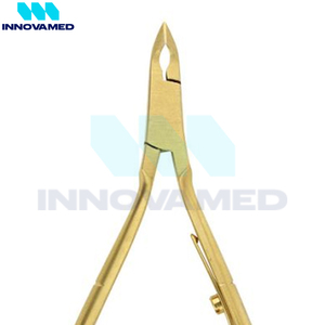 Cortador de uñas para cutículas de dedo de hoja curva ligero antideslizante duradero con apertura de mandíbula ancha acabado dorado servicio OEM/ODM - Product Image 5