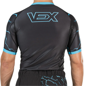 Camiseta de Manga Corta Azul Shock Rash Guard, Nueva Colección 2025, la Mejor Calidad, Lisa, para MMA, para Hombre - Product Image 5