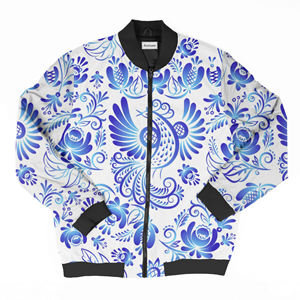 OEM Service Custom Logo Unisex <b>Zip</b>-<b>up</b> Winter Bomber <b>Jacket</b> For Men Baseball Style Windproof Nylon Material Men's <b>Jackets</b> - Product Image 3