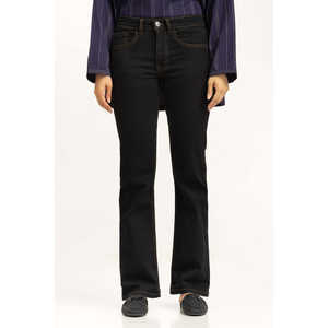 กางเกงยีนส์ทรงบูทคัทเอวสูงสำหรับผู้หญิง รุ่น WM-JNS-SS25-002 ทรงสกินนี่ ระบายอากาศได้ดี ตกแต่งด้วยกระดุม ลายดอกไม้และสัตว์ - Product Image 3