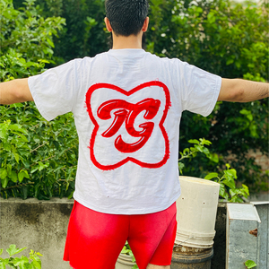 ชุดสตรีทแวร์สำหรับผู้ชายเสื้อยืดพิมพ์ลายผ้าฝ้ายเฮฟวี่เวทชุดฤดูร้อน - Product Image 2