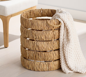 Nice Price Tall Handwoven Water Hyacinth Basket Organic Natural <b>Hamper</b> <b>Laundry</b> Basket for Boutique Home Decor - Product Image 2