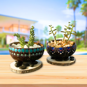 กระถางปลูกมะพร้าวทำมือทำจาก B2B เวียดนามพิมพ์ลายธรรมชาติแบบใหม่สำหรับใช้ในบ้านและนอกบ้าน - Product Image 3