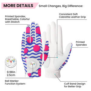 Gants de golf en cuir véritable Gants de golf pour hommes, gauche et droite, souples et respirants - Product Image 2