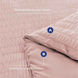 Hồng đôi Nữ Hoàng Vua Comforter Bộ seersucker 7 <span class=keywords><strong>c</strong></span>ái tất <span class=keywords><strong>c</strong></span>ả <span class=keywords><strong>c</strong></span>á<span class=keywords><strong>c</strong></span> mù<span class=keywords><strong>a</strong></span> bộ đồ giường thiết lập với <span class=keywords><strong>comforters</strong></span>, tấm, vỏ gối, shams - Product Image 4