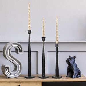 Best Sale High Quality <b>Black</b> Metal Candle Holder Iron Cheap Decorative <b>Candlestick</b> for Home Decor Luxury Candle Vessel - Product Image 2