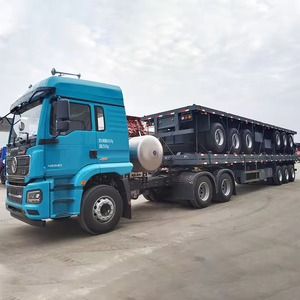 รถพ่วงบรรทุกตู้คอนเทนเนอร์ขนาด60ตัน3เพลาสำหรับใช้งานหนัก - Product Image 1