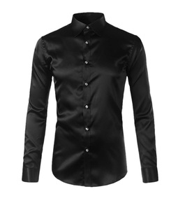 Slim Fit hommes robe chemise à manches longues bureau d'affaires décontracté robe formelle chemises vêtements de plein air hommes vêtements - Product Image 1