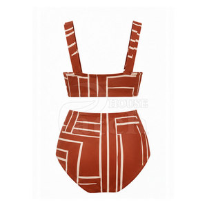 Nuevo Conjunto de Bikini de Dos Piezas para Mujer, Traje de Baño a la Moda con Parte Inferior de Cintura Alta, Diseño Personalizado, Colección de Verano para Piscina y Vacaciones - Product Image 4