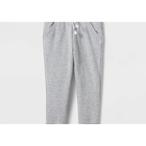 Pantaloni Jogger in Pile Grigio per Bambine Cat & Jack, Taglia 5T, Leggings Caldi Lavorati a Maglia con Motivo a Zampa, Stile Casual - Product Image 2
