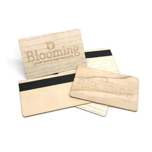 100% перерабатываемая Экологичная деревянная визитная карточка для отелей с облицовкой из древесного шпона