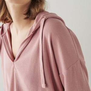 Haute qualité personnalisé à manches longues polaire pull surdimensionné femmes à capuche goutte épaule respirant sweats à capuche pour femmes 2026 - Product Image 2