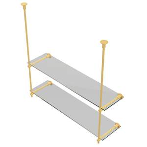 Étagères artistiques en laiton doré créées avec un savoir-faire détaillé, parfaites pour les solutions de rangement haut de gamme - Product Image 4