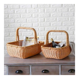 Handcrafted Eco-Friendly Rattan Storage <b>Baskets</b> Customizable <b>Picnic</b> <b>Basket</b> From Vietnam Handwoven for Sustainable Homes - Product Image 2
